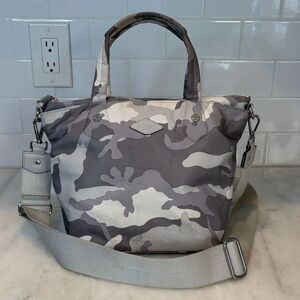 MZ Wallace Purse Handbag Camouflage Soho Convertible Tote with Pouch Bag